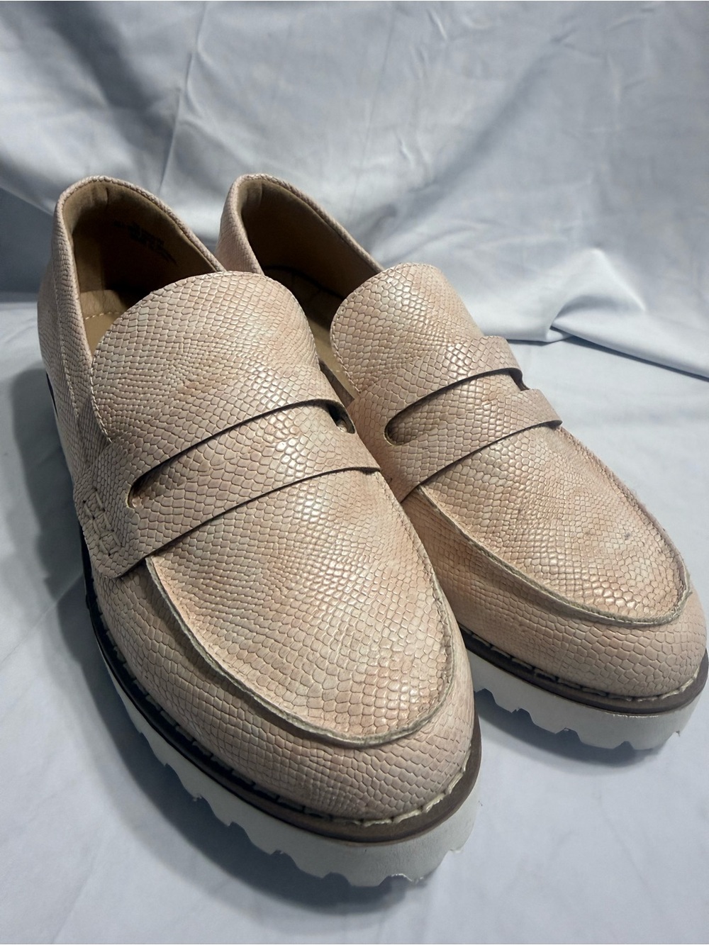 Women Pink Textured Penny Loafers - Casual Dress Shoe